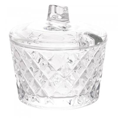 Açucareiro com Tampa Diamante 260ml Cristal