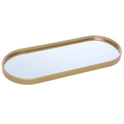 Bandeja com Espelho Perlina 30cm x 12cm x 1,5cm Dourado