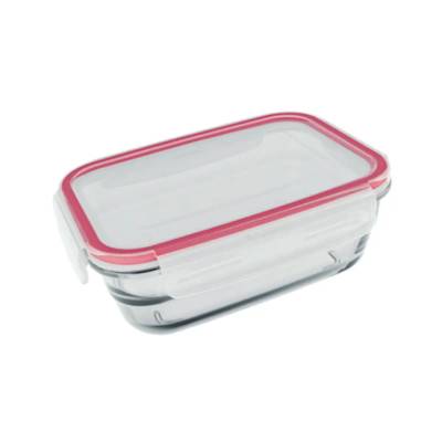 Pote Hermetico Vidro E Silicone (Vermelho)