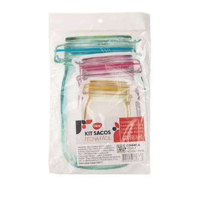 KIT 3 Sacos Ziplock PVC