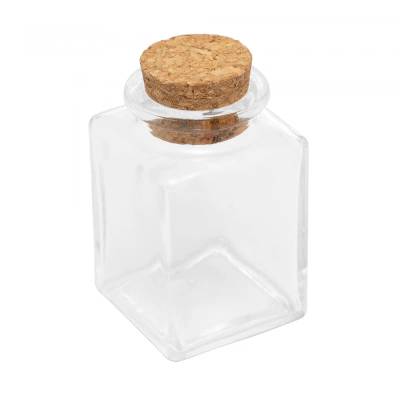 Pote com Tampa de Cortiça 90ml Vidro