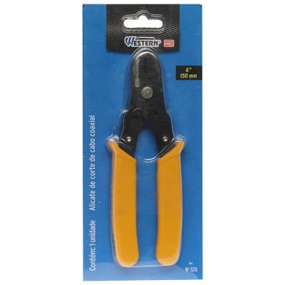 Alicate Corte Cabo Coaxial Amarelo 6"