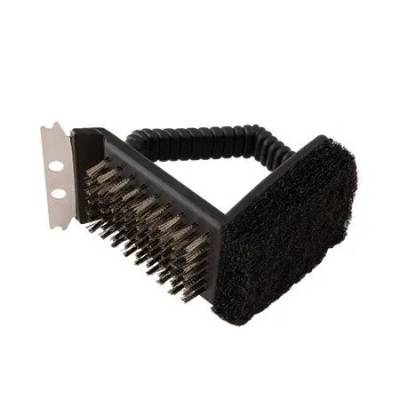 Escova Grelha Dupla Plástico Pp, Aço INOX e Fio de Aço 14,5 cm x 5,8 cm x 9,5 cm