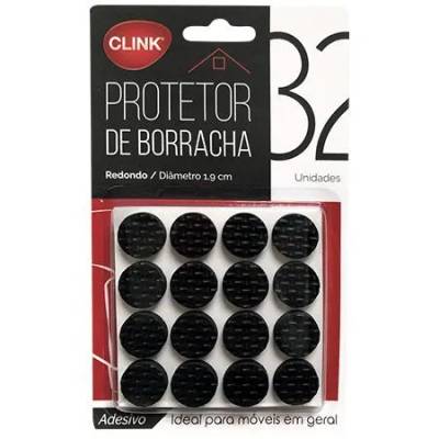 Protetor Redondo Moveis Borracha 1,9 cm