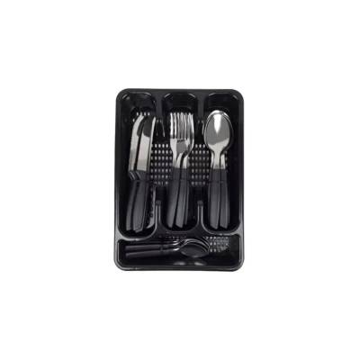 Conjunto Talheres 25 Peças Caprese com Sup Preto