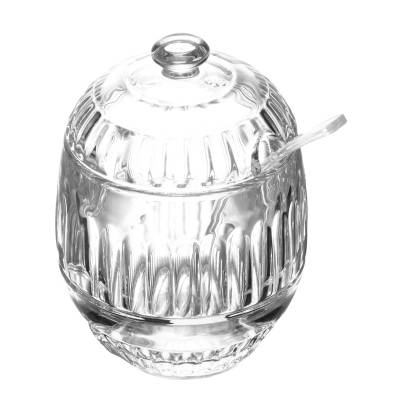 Açucareiro com Tampa e Colher Frame 220ml Cristal