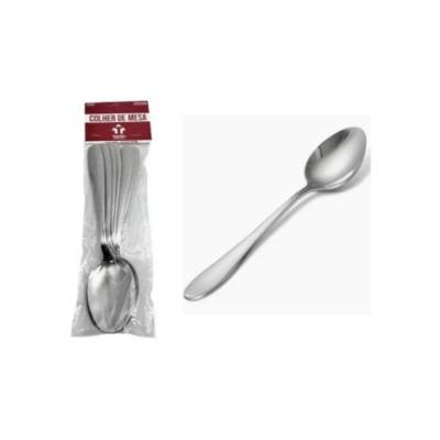 Colher de Sopa em Inox Kit com 6 pças